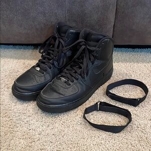Nike Air Force One AF1 Black High-Top Men's Shoes Sz 11 Sneakers